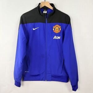 Nike Manchester United Dri-FIT Track Jacket Blue Black Full Zip Small
